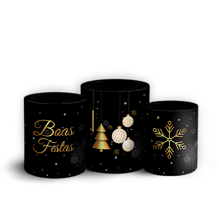 Capas Trio Cilindro Sublimado Vest Facil - Ano Novo