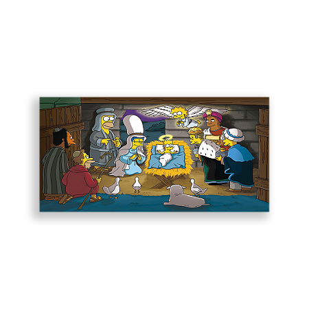 Capa Painel Retangular Sublimado - Natal Simpsons
