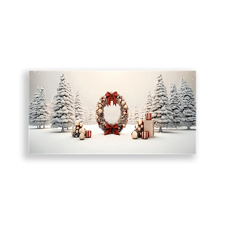 Capa Painel Retangular Sublimado - Natal