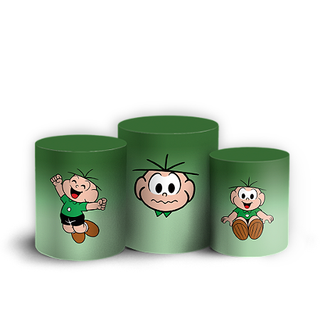 Capas Trio Cilindro Sublimado Vest Facil - Cebolinha Turma da Monica