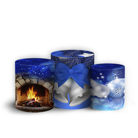 Capas Trio Cilindro Sublimado Vest Facil - Natal