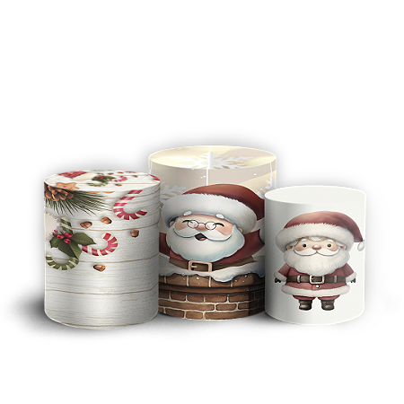 Capas Trio Cilindro Sublimado Vest Facil - Natal