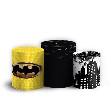 Capas Trio Cilindro Sublimado Vest Facil - Batman