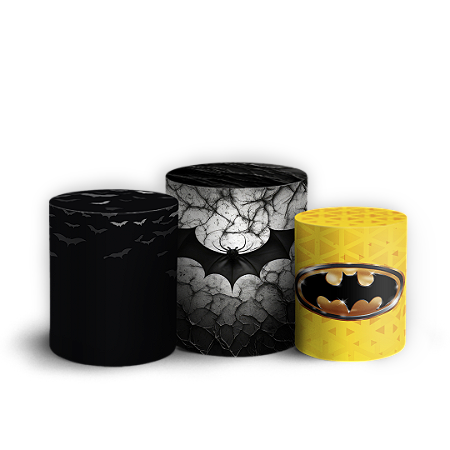 Capas Trio Cilindro Sublimado Vest Facil - Batman