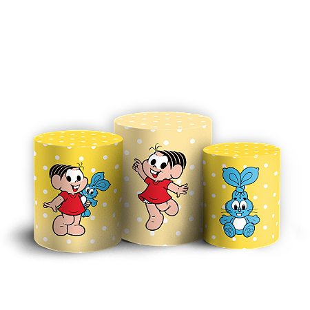 Trio Cilindro - Monica Turma da Monica - Sublimado 3D + Elástico