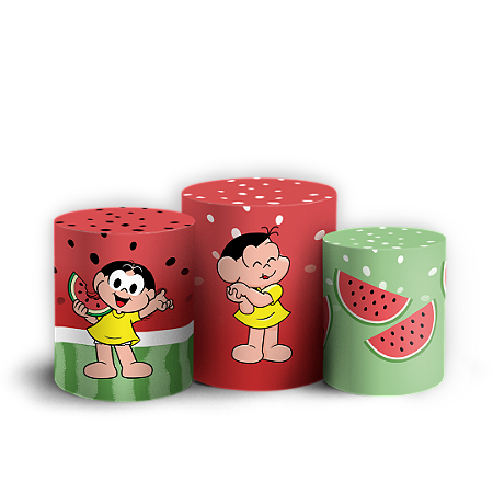 Capas Trio Cilindro Sublimado Vest Facil - Magali Turma da Monica