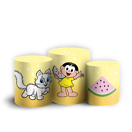 Capas Trio Cilindro Sublimado Vest Facil - Magali Turma da Monica