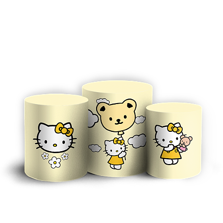 Capas Trio Cilindro Sublimado Vest Facil - Hello Kitty