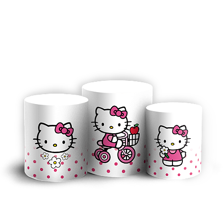 Capas Trio Cilindro Sublimado Vest Facil - Hello Kitty