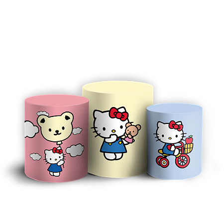 Capas Trio Cilindro Sublimado Vest Facil - Hello Kitty