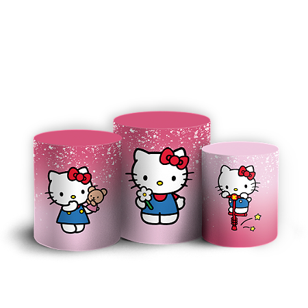 Capas Trio Cilindro Sublimado Vest Facil - Hello Kitty