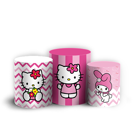 Capas Trio Cilindro Sublimado Vest Facil - Hello Kitty