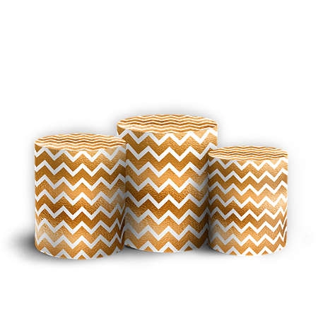 Capas Trio Cilindro Sublimado Vest Facil - Fundo Chevron Zig Zag