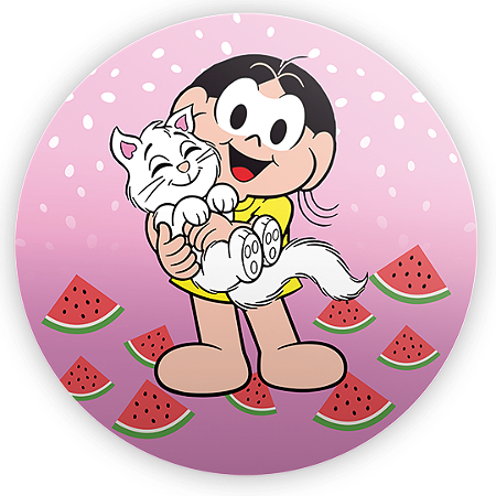 Capa Painel Redondo Sublimado - Magali Turma da Monica