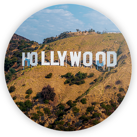 Capa Painel Redondo Sublimado - Hollywood