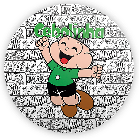 Capa Painel Redondo Sublimado - Cebolinha Turma da Monica