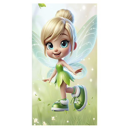 Capa Faixa Lateral Sublimado - Tinker Bell Sininho