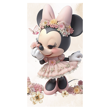 Capa Faixa Lateral Sublimado - Minnie Jardim