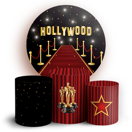 Capas Painel Redondo e Trio Cilindro Sublimado - Hollywood