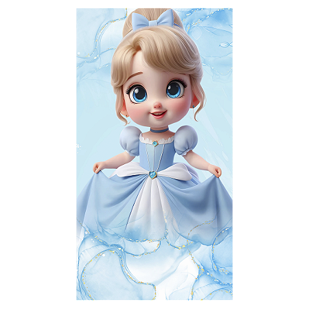 Capa Faixa Lateral Sublimado - Cinderela