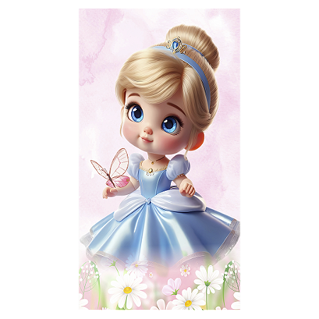 Capa Faixa Lateral Sublimado - Cinderela