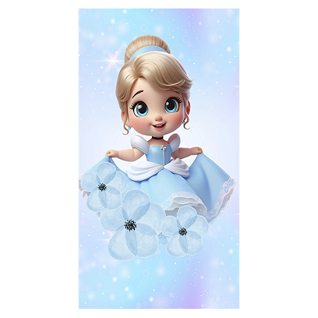 Capa Faixa Lateral Sublimado - Cinderela