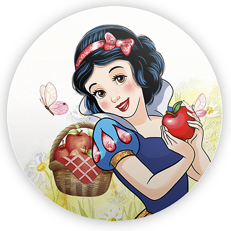 Capa Painel Redondo Sublimado - Branca De Neve
