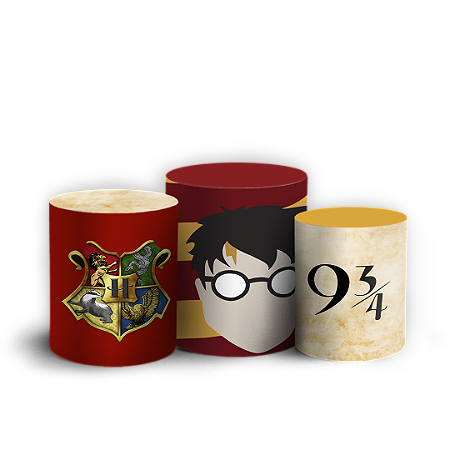 Capas Trio Cilindro Sublimado Vest Facil - Harry Potter