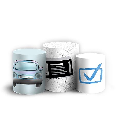 Capas Trio Cilindro Sublimado Vest Facil - CNH Habilitado