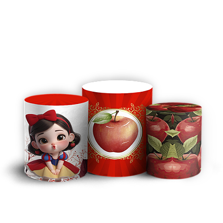 Capas Trio Cilindro Sublimado Vest Facil - Branca De Neve