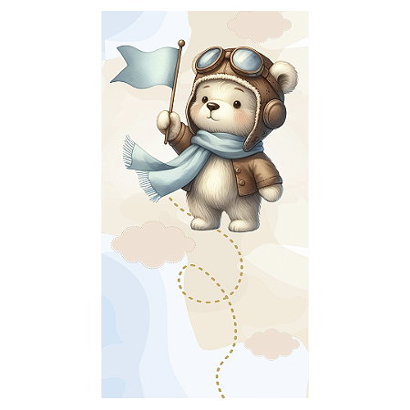 Capa Faixa Lateral Sublimado - Ursinho Baloeiro