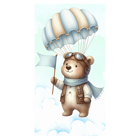 Capa Faixa Lateral Sublimado - Ursinho Baloeiro