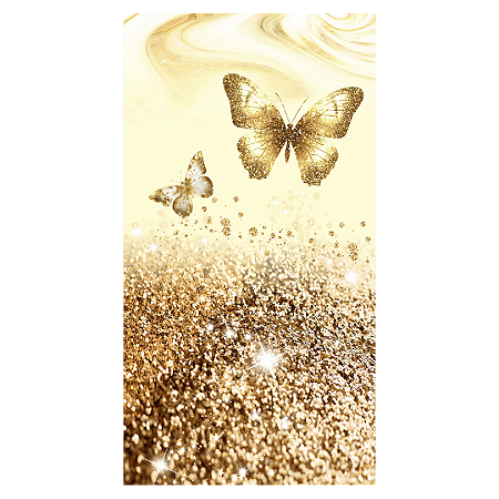 Capa Faixa Lateral Sublimado - Borboleta Dourada