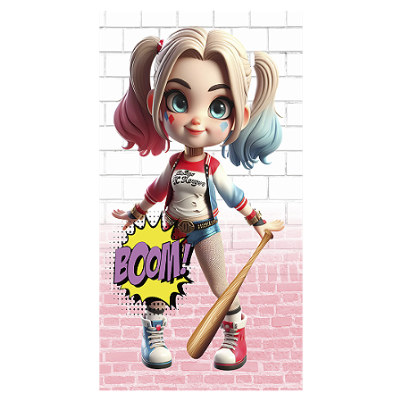 Capa Faixa Lateral Sublimado - Arlequina e Coringa