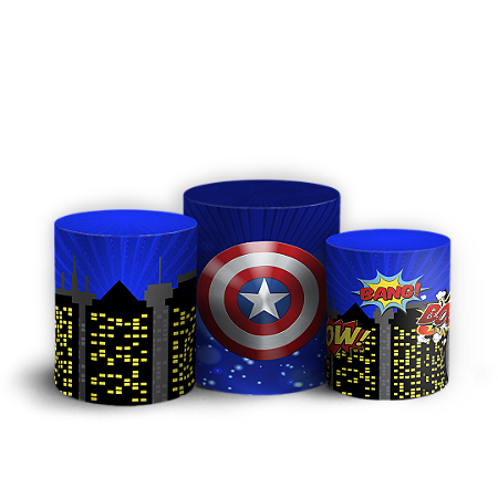 Capas Trio Cilindro Sublimado Vest Facil - Herois