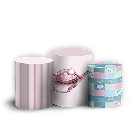 Capas Trio Cilindro Sublimado Vest Facil - Fazendinha