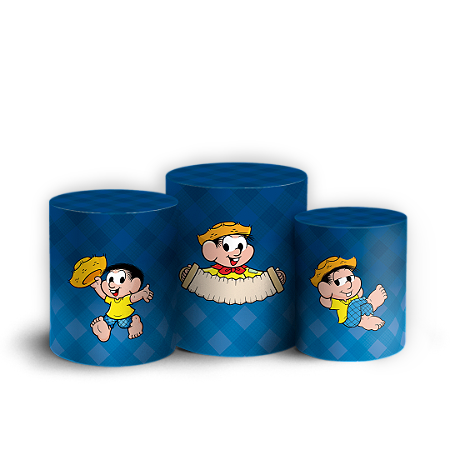 Capas Trio Cilindro Sublimado Vest Facil - Chico Bento Turma Da Monica