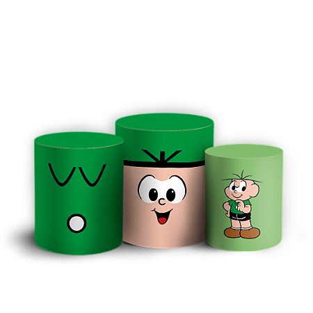 Capas Trio Cilindro Sublimado Vest Facil - Cebolinha Turma da Monica