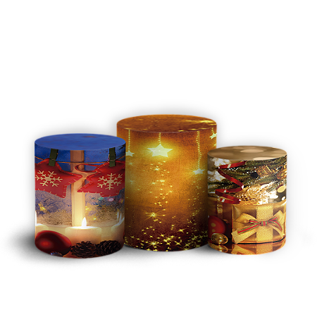 Capas Trio Cilindro Sublimado Vest Facil - Natal