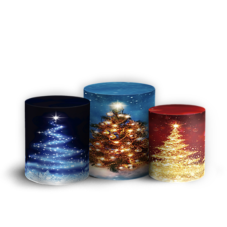 Capas Trio Cilindro Sublimado Vest Facil - Natal