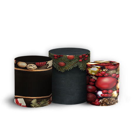 Capas Trio Cilindro Sublimado Vest Facil - Natal