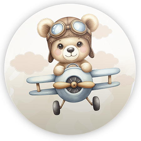 Capa Mini Painel Sublimado - Ursinho Baloeiro