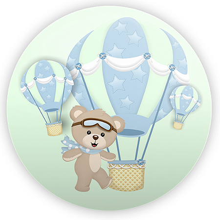 Capa Mini Painel Sublimado - Ursinho Baloeiro