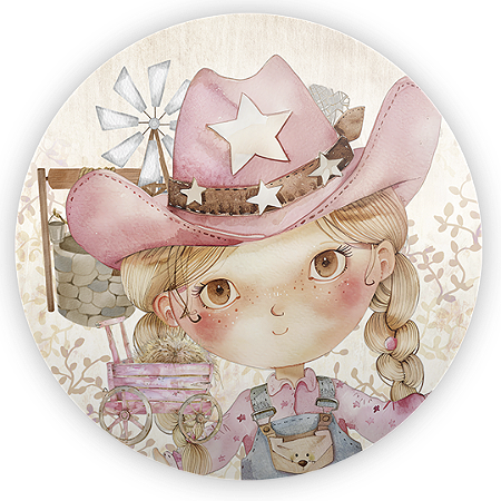 Capa Painel Redondo Sublimado - Fazendinha