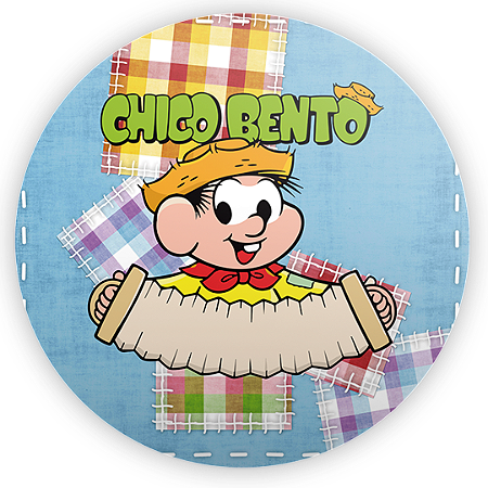 Capa Painel Redondo Sublimado - Chico Bento Turma Da Monica