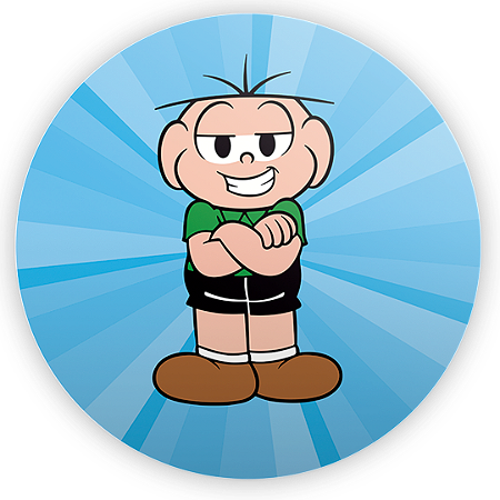 Capa Painel Redondo Sublimado - Cebolinha Turma da Monica