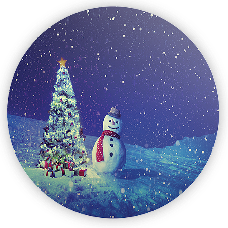 Capa Painel Redondo Sublimado - Natal