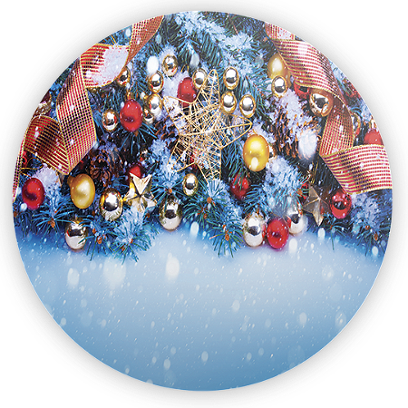 Capa Painel Redondo Sublimado - Natal