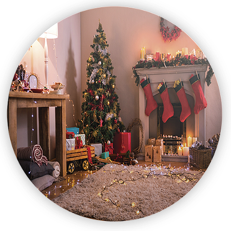 Capa Painel Redondo Sublimado - Natal