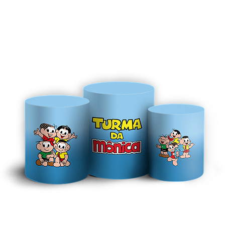 Capas Trio Cilindro Sublimado Vest Facil - Turma da Monica